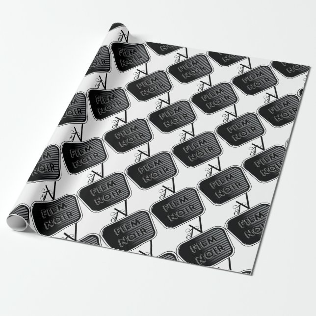 Film Noir Wrapping Paper (Unrolled)