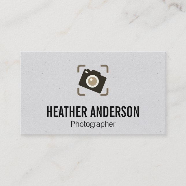 Film | Photography Camera Icon Business Card (Front)