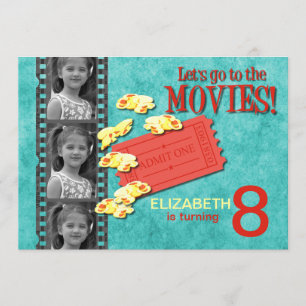 Film & Popcorn Photo Invitation à la fête d'annive
