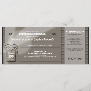 Film Premiere REHEARSAL DINNER Billets Invitation