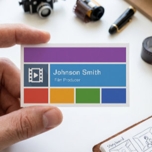 Film Producer - Creative Modern Metro Style Business Card