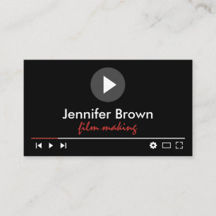 Film Production Editor Youtuber Video Director Business Card