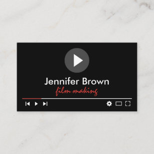 Film Production Editor Youtuber Video Director Business Card