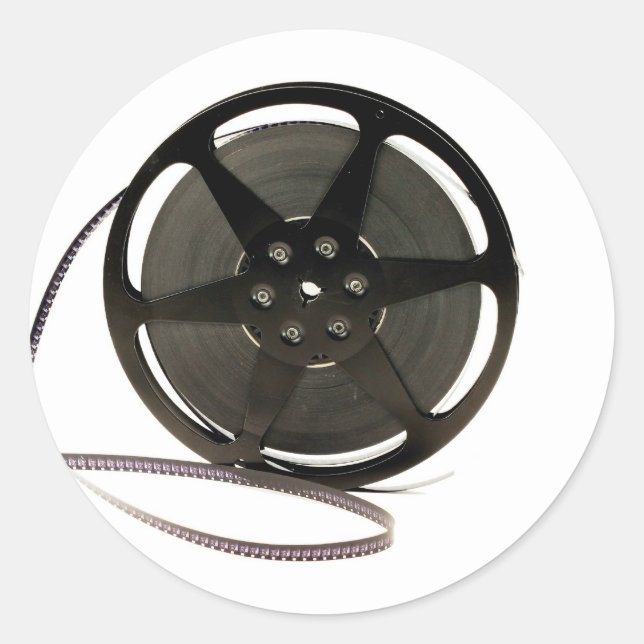 Film reel classic round sticker (Front)