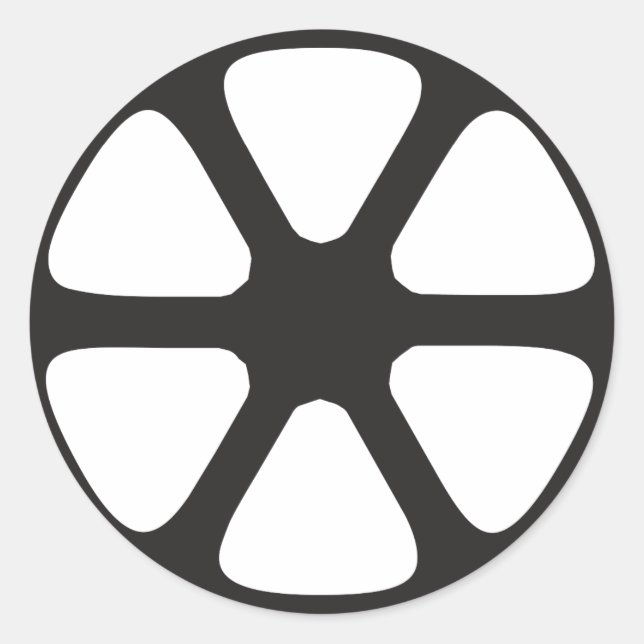 Film Reel Classic Round Sticker (Front)
