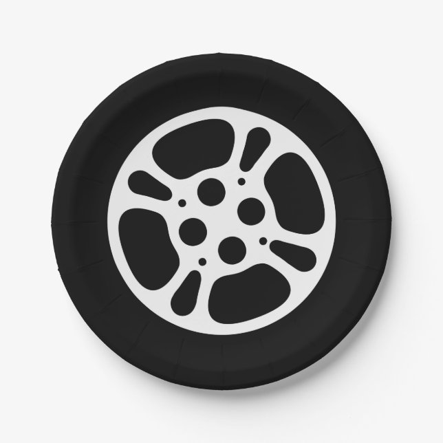 Film Reel Movie Night Paper Plate (Front)