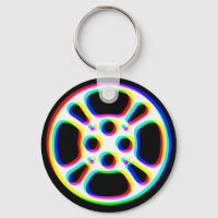 Film Reel / Movie Reel Keychain (Colour Fringe)
