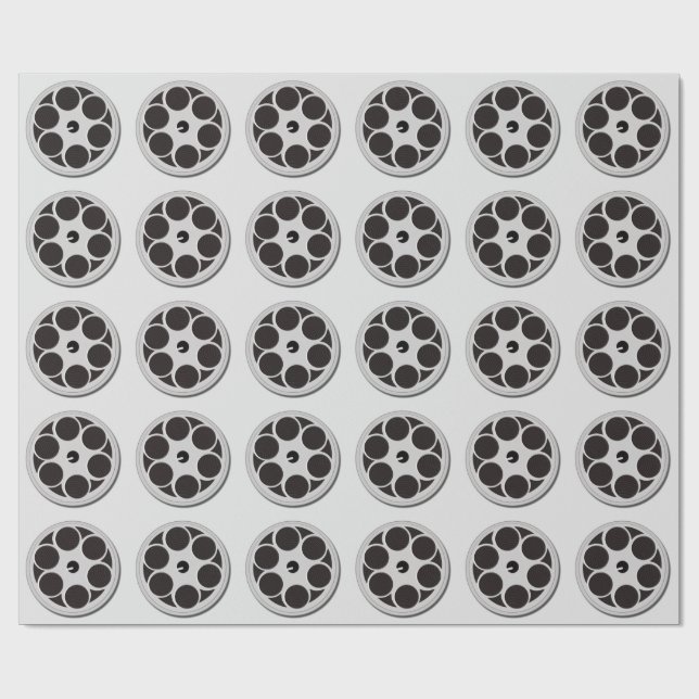 FILM REEL PATTERN Wrapping Paper (Flat)