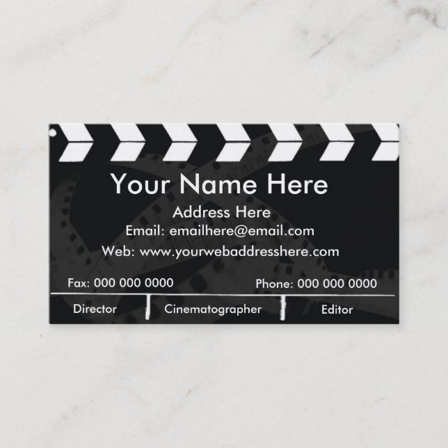 Film Slate Business Card (Front)