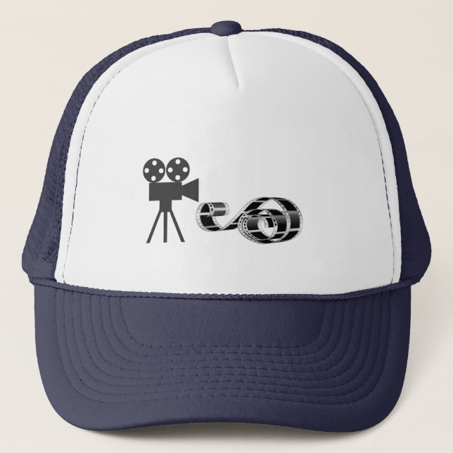 Film strip and film camera trucker hat (Front)