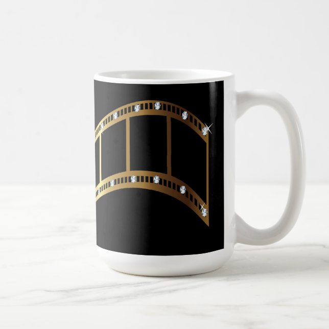 Film Strip Coffee Mug Gold Diamonds (Right)