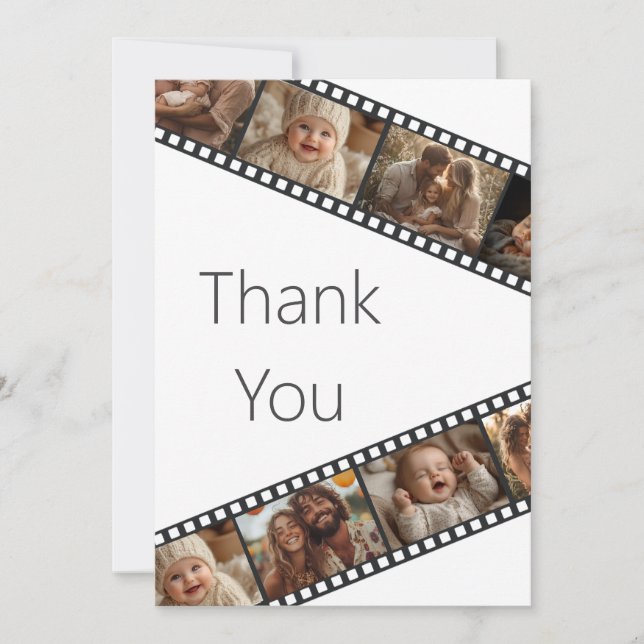 Film Strip Photo Thank You Card (Front)