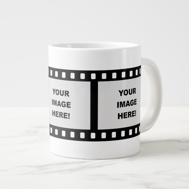 Film Strip Template Large Coffee Mug (Front Right)