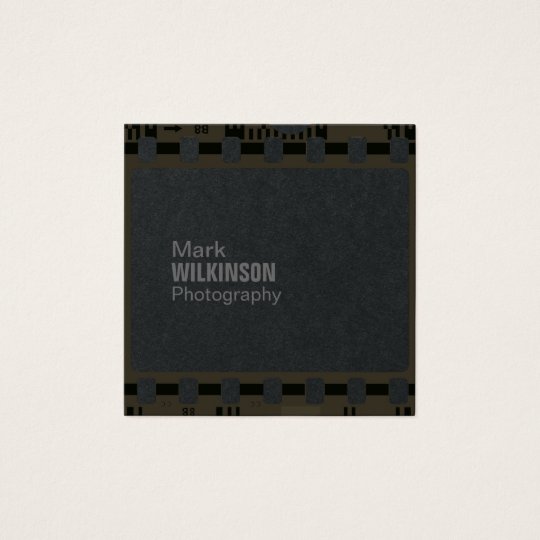 Film tape negative frame square business card