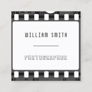 Film tape piece square business card