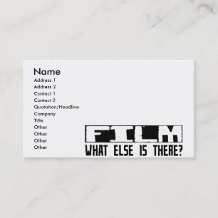 Film What Else Is There? Business Card