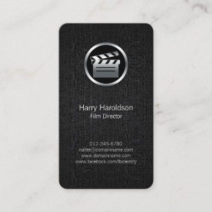 FilmDirector Clapperboard BlackGrunge BusinessCard Business Card