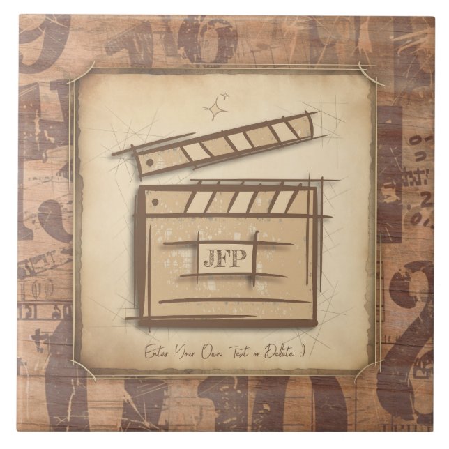 Filmmaker, actor, film director producer gift idea tile (Front)