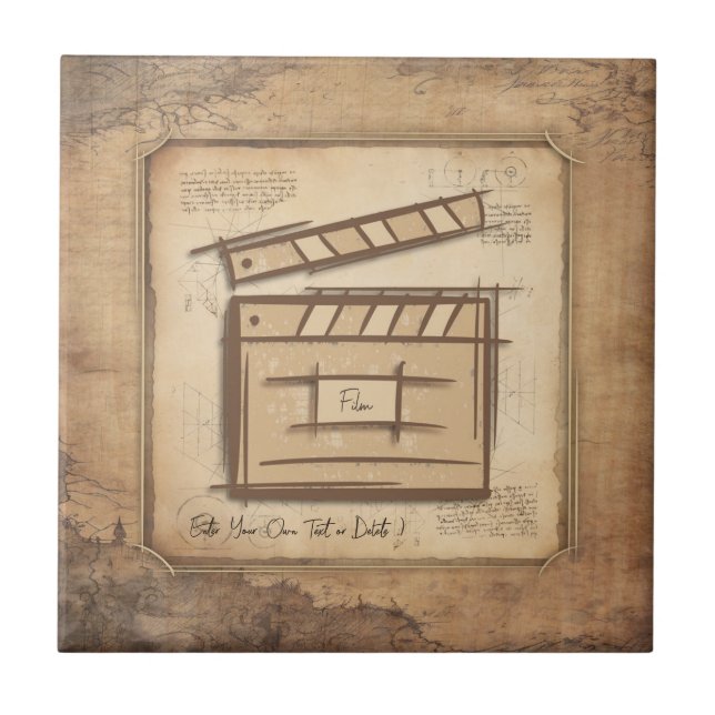 Filmmaker, actor, film director producer gift idea tile (Front)