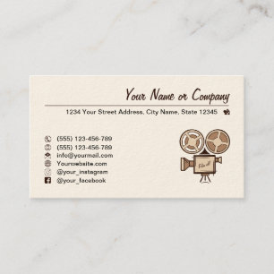 Filmmaker, film producer, director, actor. business card