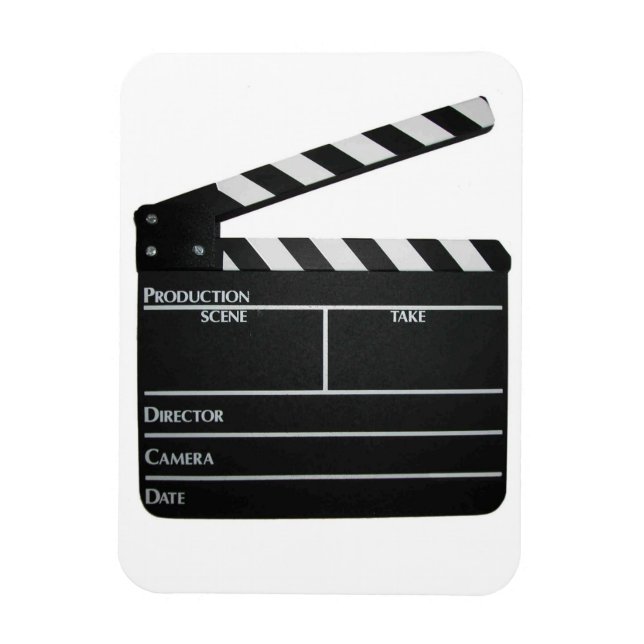 Filmmaker Film slate clapboard movie magnet (Vertical)
