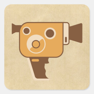 Filmmaker Video Camera Square Sticker