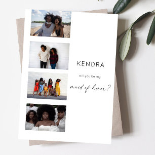Filmstrip Be My Maid of Honour Multi Photo Invitation