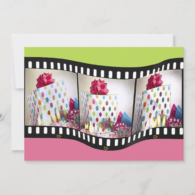 Filmstrip Birthday Party Invitation (Front)