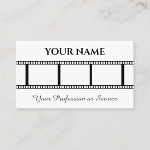 Filmstrip for filmmakers and videographers business card