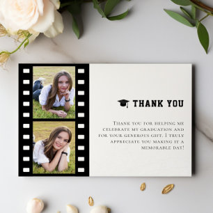 Filmstrip Photo Collage Graduation Thank You Card