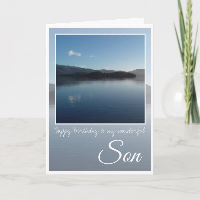 Fils d'anniversaire, Loch Lomond, Écosse. Carte (Devant)