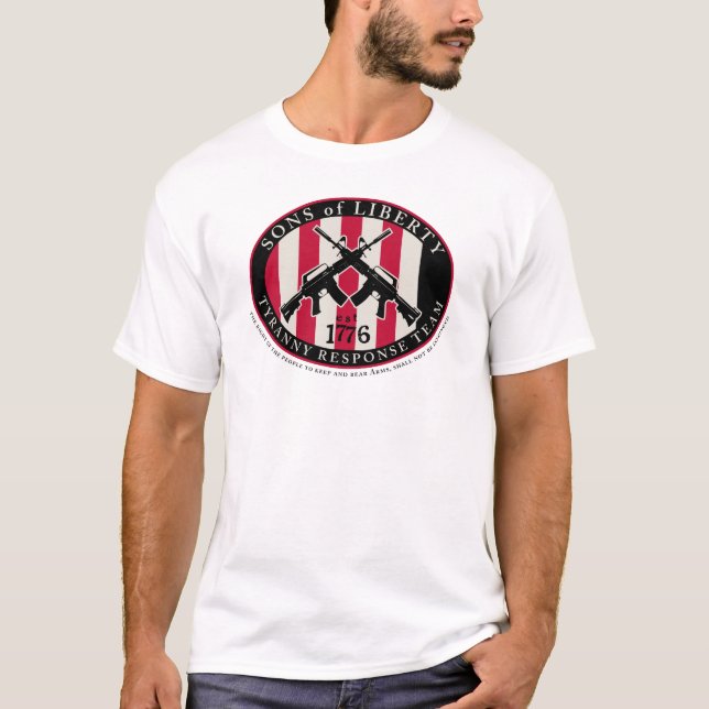 Fils de T-shirt de réponse de tyrannie de liberté (Devant)