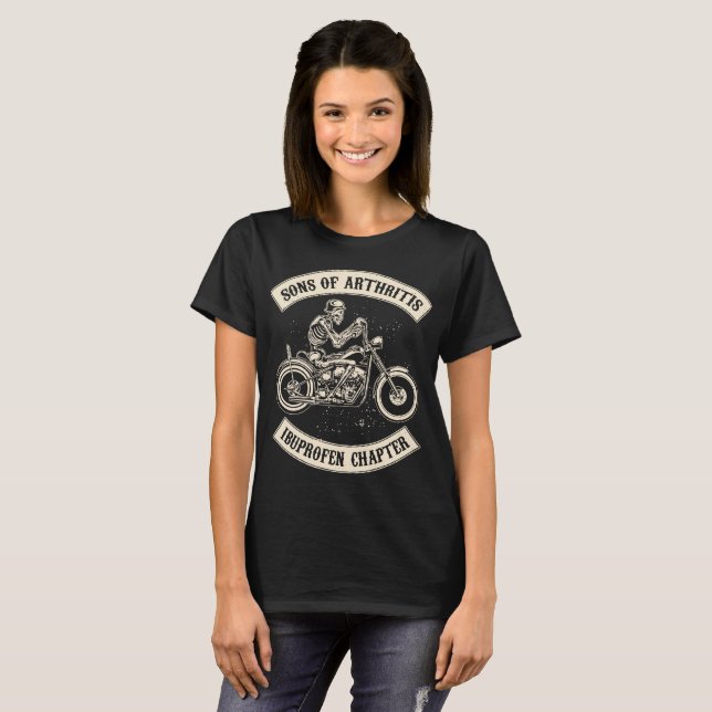 fils des T-shirts de vélo d'arthrite (Devant entier)