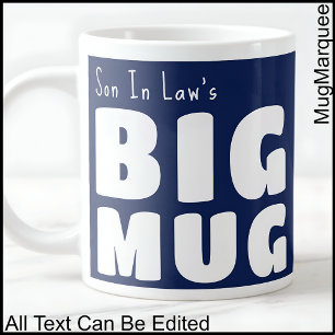 Fils En Droit Big Mug Navy Blue C41 Fun Novelty