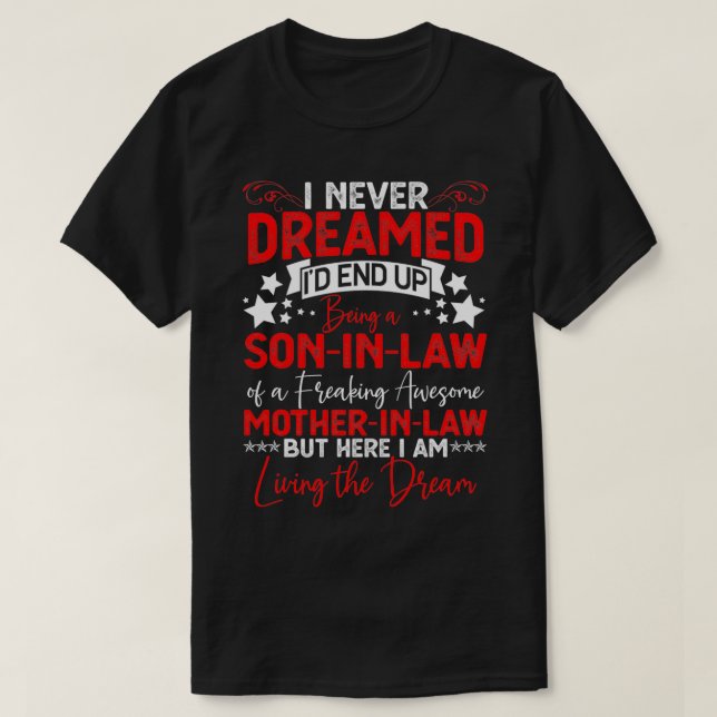 Fils en droit Tshirt cadeau d'anniversaire de Awes (Design devant)