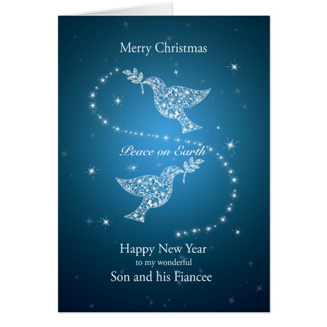 Fils et fiancée, colombes de Noël de paix (Devant)