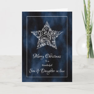 Fils et fille en droit Carte de Noël