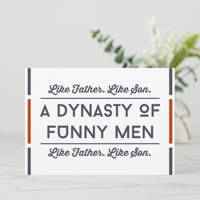 Fils pères cartes de jour Pour lui (Debout devant)