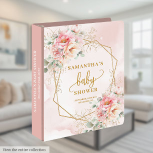 Fils rose doux baby shower 3 anneau classeur