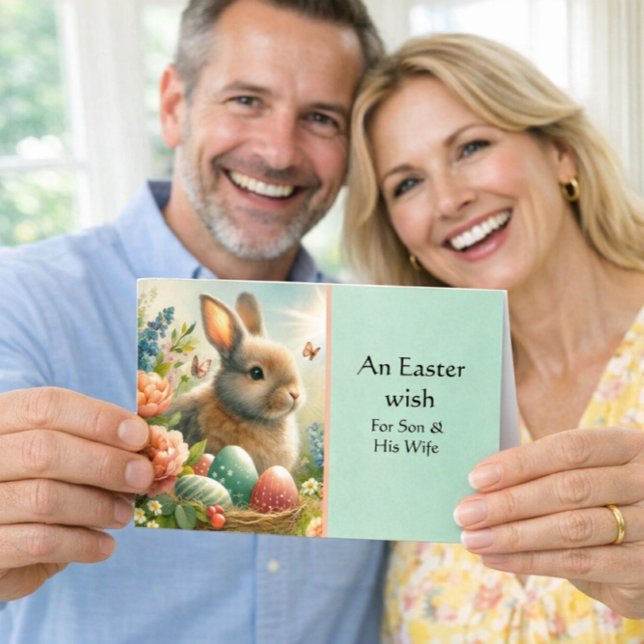 Fils & Son épouse Carte de voeux de Pâques Lapin h (Créateur téléchargé)