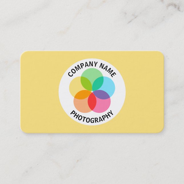 Filter Flower - Pale Yellow #FFE67F Business Card (Front)