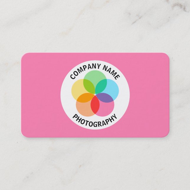 Filter Flower -  Pink #FF7FB2 Business Card (Front)