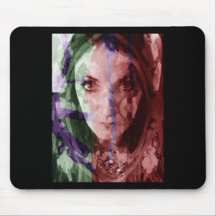 Filtered Photography Painterly Woman Portrait Stic Mouse Pad