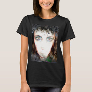 Filtered Photography Portrait Woman Horror Sticker T-Shirt