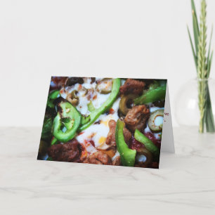 "Filtered Supreme Pizza" Get Well Card