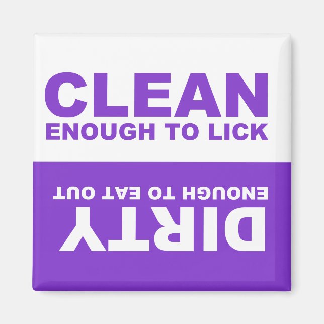 Filthy Dishwasher magnet (purple) (Front)