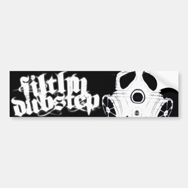 Filthy Dubstep Bumber Sticker 1 (Black) (Front)