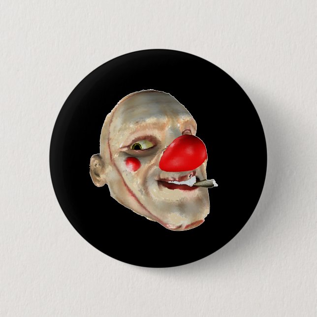 Filthy the Clown - face closeup 2 Inch Round Button (Front)