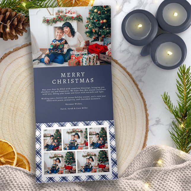 Fin D'année Trois Volets Carte à double Noël de la Marine (Navy Christmas Tri-fold Card
)