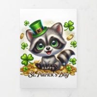 Carte de la Saint Patrick avec Raccoon